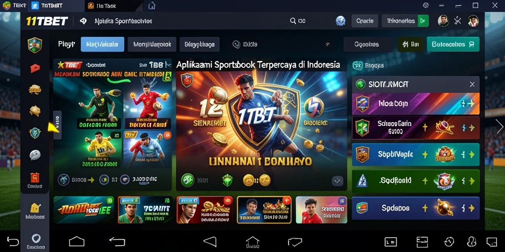 Tampilan utama gameplay aplikasi Sportsbook 11TBET yang menarik.