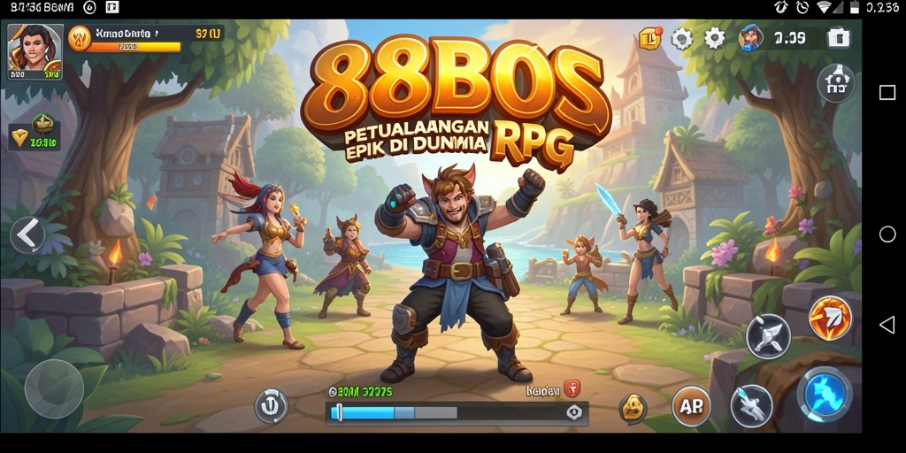Tangkapan layar dari gameplay RPG yang menegangkan di 88BOS.