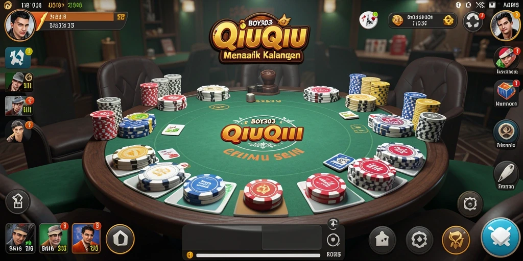 Tampilan gameplay QiuQiu yang seru dan mengasyikkan.