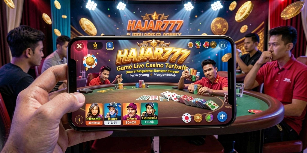 Tampilan gameplay Live Casino yang interaktif dan menarik di HAJAR777.