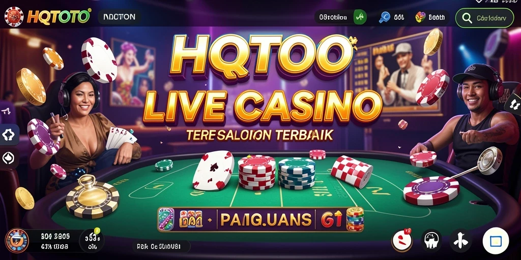Tampilan permainan Live Casino yang mendebarkan di HQTOTO.