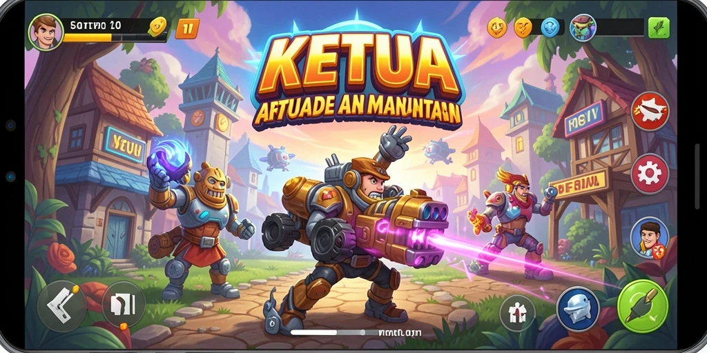 Screenshot gameplay KETUA yang menunjukkan aksi seru dan rintangan menarik.