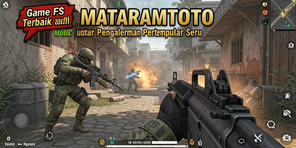 Tampilan gameplay seru dari MATARAMTOTO saat aksi tembak-menembak.