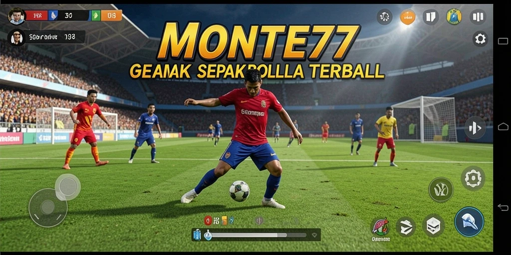 Gameplay <strong>MONTE77</strong> yang realistis dan seru saat bermain sepak bola.