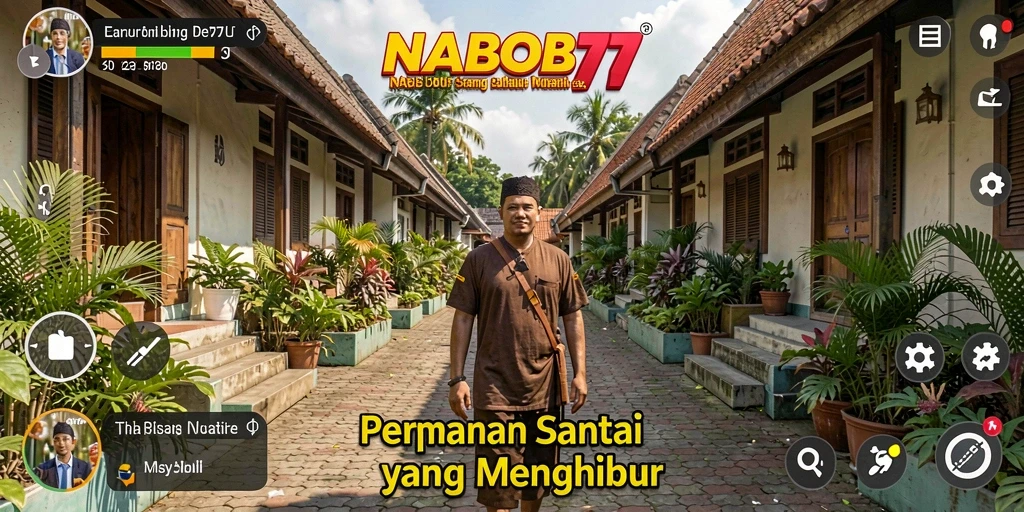 Screenshot gameplay NABOB77 menunjukkan aksi seru dan grafis cerah.