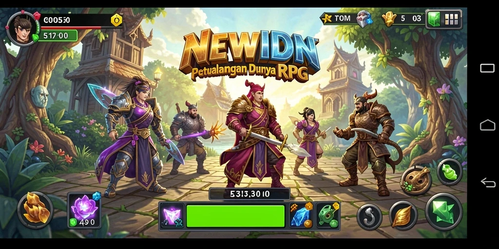 Tampilan gameplay menarik dari NEWIDN dengan aksi RPG yang mendebarkan.