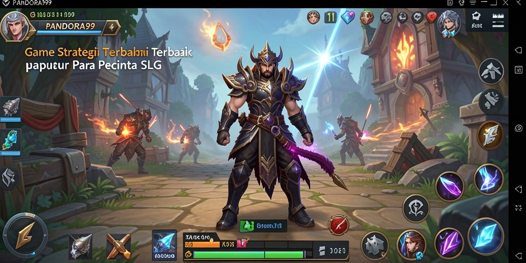 Tangkapan layar utama <strong>PANDORA99</strong> menampilkan aksi pertempuran strategis yang mendebarkan.