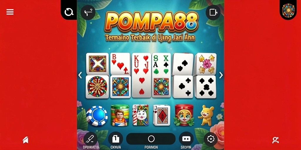 Tampilan gameplay seru POMPA88 dengan domino di layar.