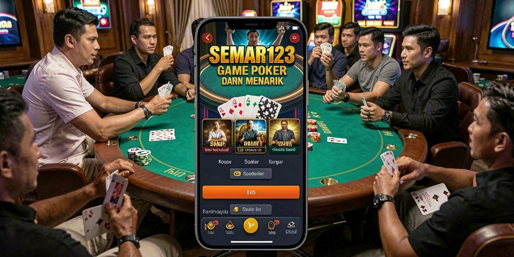 Tampilan gameplay poker yang menegangkan dan seru di SEMAR123.