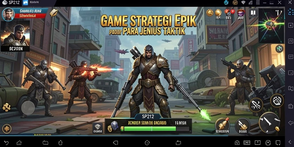 Tangkapan layar gameplay SP212 yang penuh aksi dan strategi.